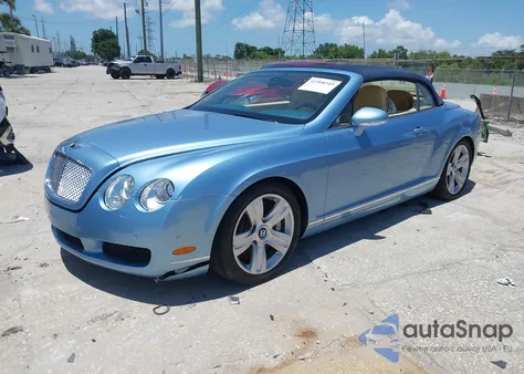 2007 Bentley Continental Gtc z USA, uszkodzony, nr VIN SCBDR33W17C044528